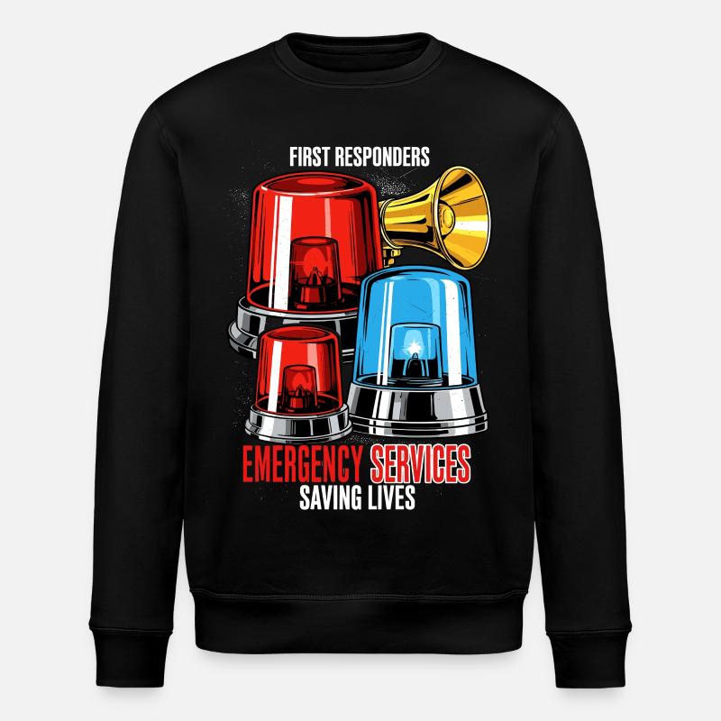 Sirenen Klänge Ersthelfer Notdienst - Stanley/Stella Unisex Bio-Sweatshirt ROLLER - Schwarz