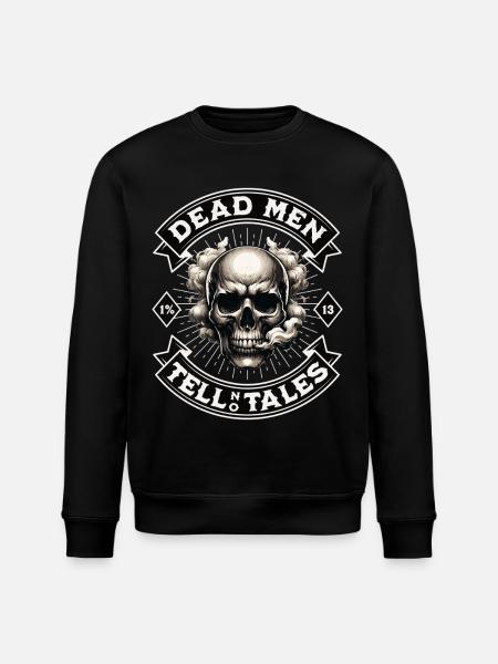 Biker Totenkopf Motorradclub Patch - Stanley/Stella Unisex Bio-Sweatshirt ROLLER - Schwarz