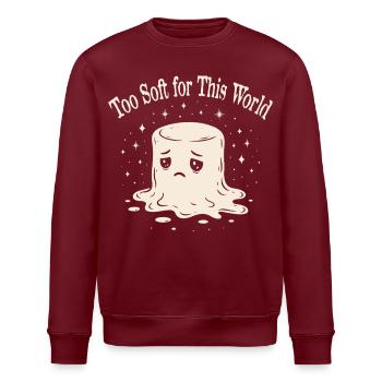 Melancholic Marshmallow - Sensitive & Soft - Stanley/Stella ROLLER Unisex Organic Sweatshirt - burgundy - Front - Nik (191cm)