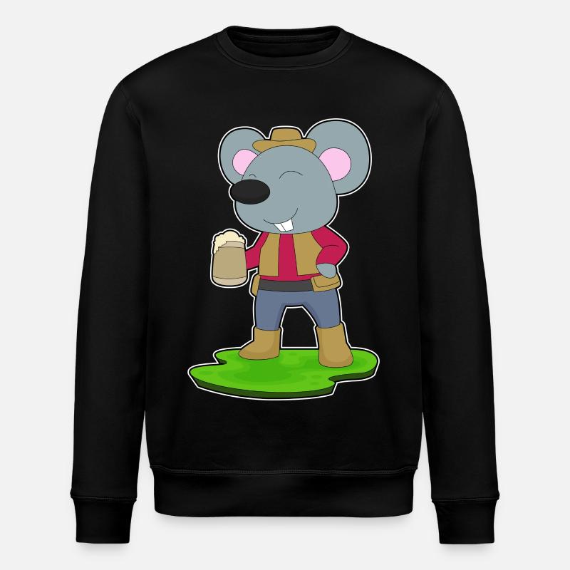 Maus Bier - Stanley/Stella Unisex Bio-Sweatshirt ROLLER - Schwarz