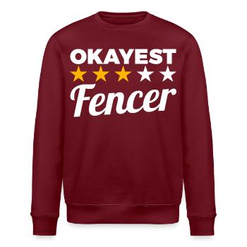 Bester Fechter - Stanley/Stella Unisex Bio-Sweatshirt ROLLER - Burgunderrot - Vorne - Nik (191cm)