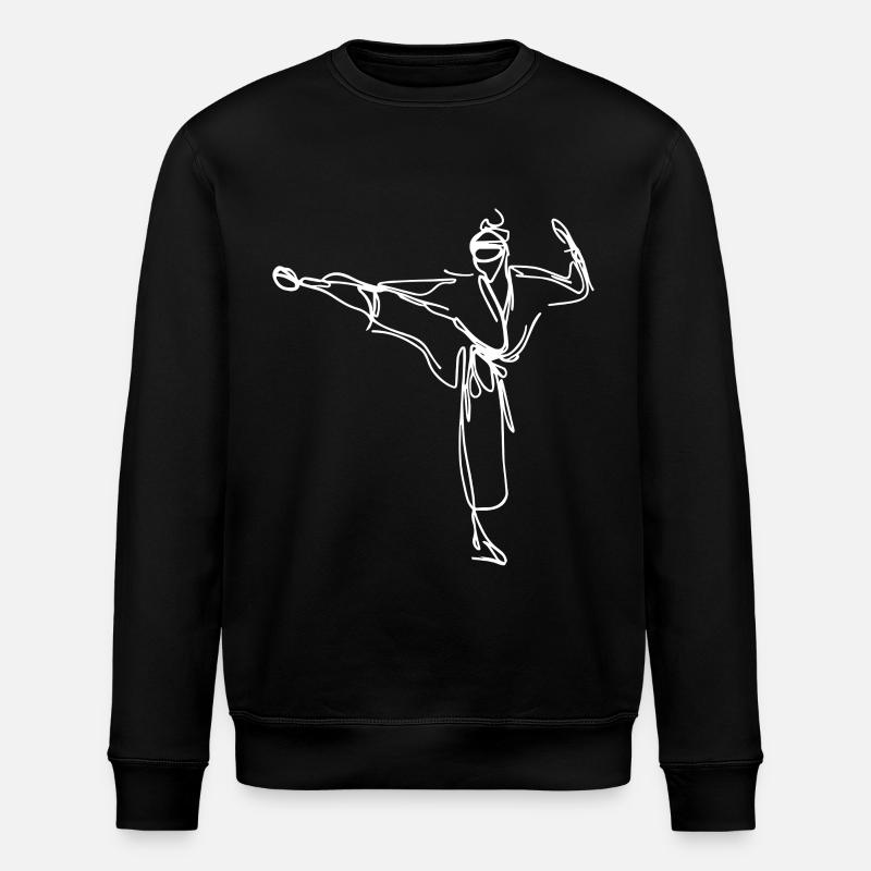 Karateka Sketch - Stanley/Stella ROLLER Unisex Organic Sweatshirt - black