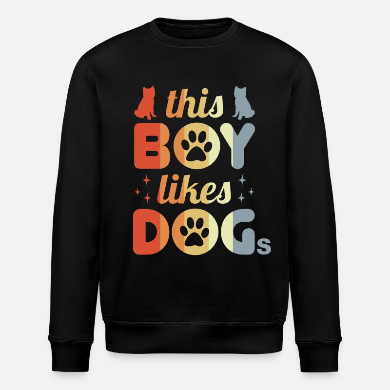 Garçon qui aime les chiens - Sweat bio ROLLER Stanley/Stella Unisexe - noir