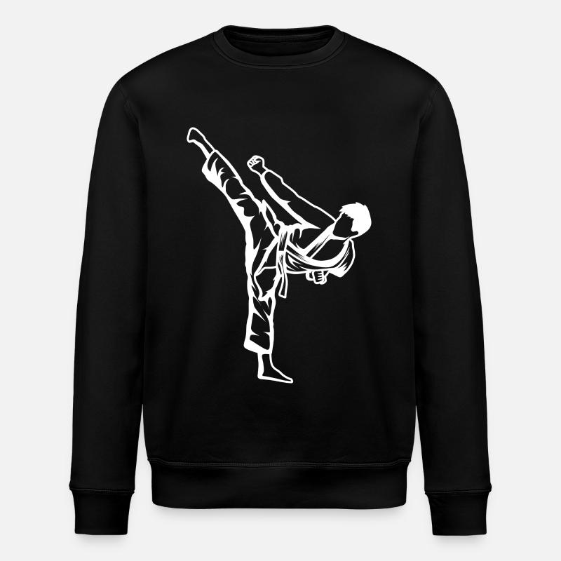 Karate Junge Skizze - Stanley/Stella Unisex Bio-Sweatshirt ROLLER - Schwarz