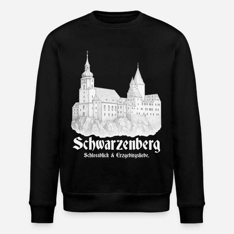 Schwarzenberg Schlossblick - Stanley/Stella Unisex Bio-Sweatshirt ROLLER - Schwarz