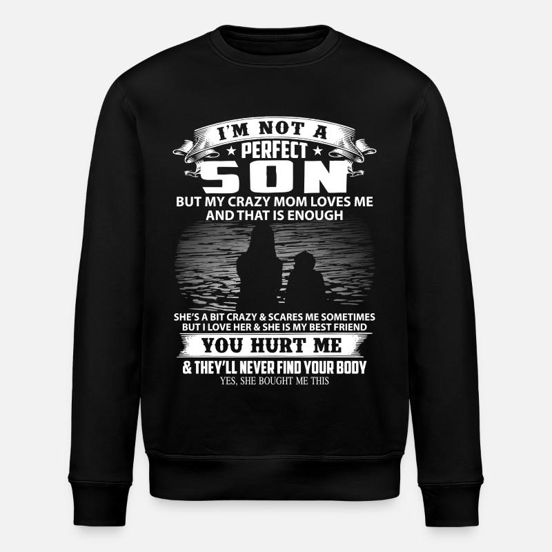 Humorvolles Spruchdesign zur Mutterliebe - Stanley/Stella Unisex Bio-Sweatshirt ROLLER - Schwarz