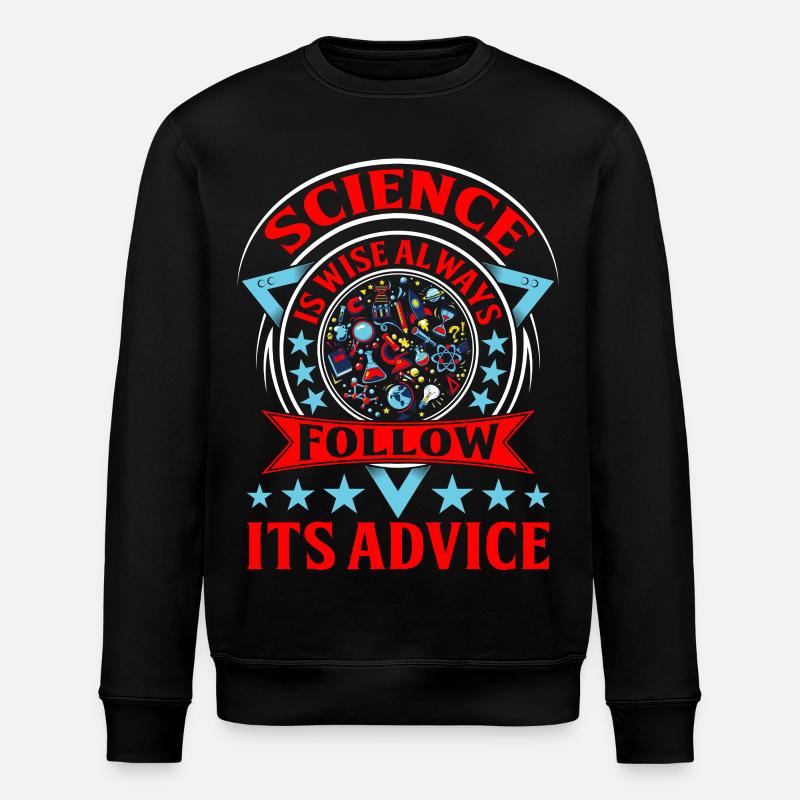 Wissenschaftliches Lebensmotto Design - Stanley/Stella Unisex Bio-Sweatshirt ROLLER - Schwarz