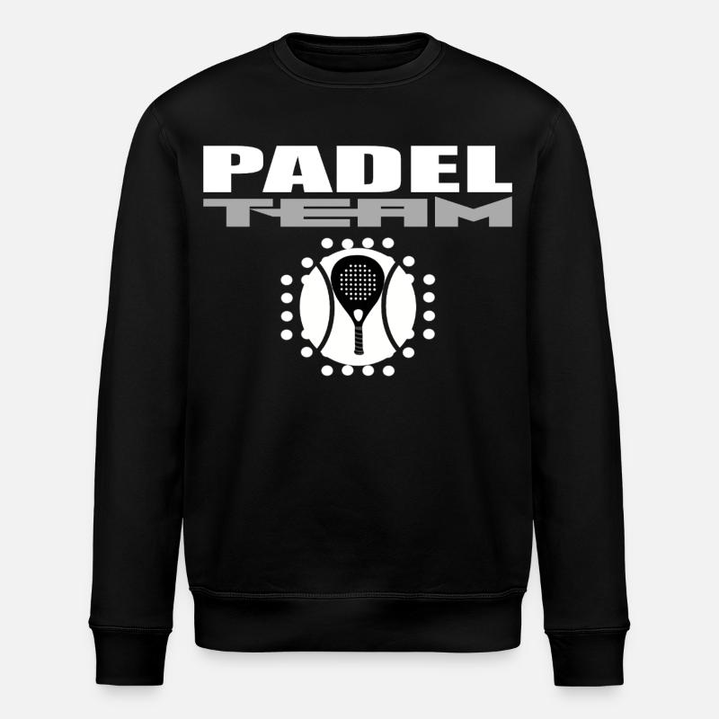 Padelschläger-Design mit modernem Stil - Stanley/Stella Unisex Bio-Sweatshirt ROLLER - Schwarz