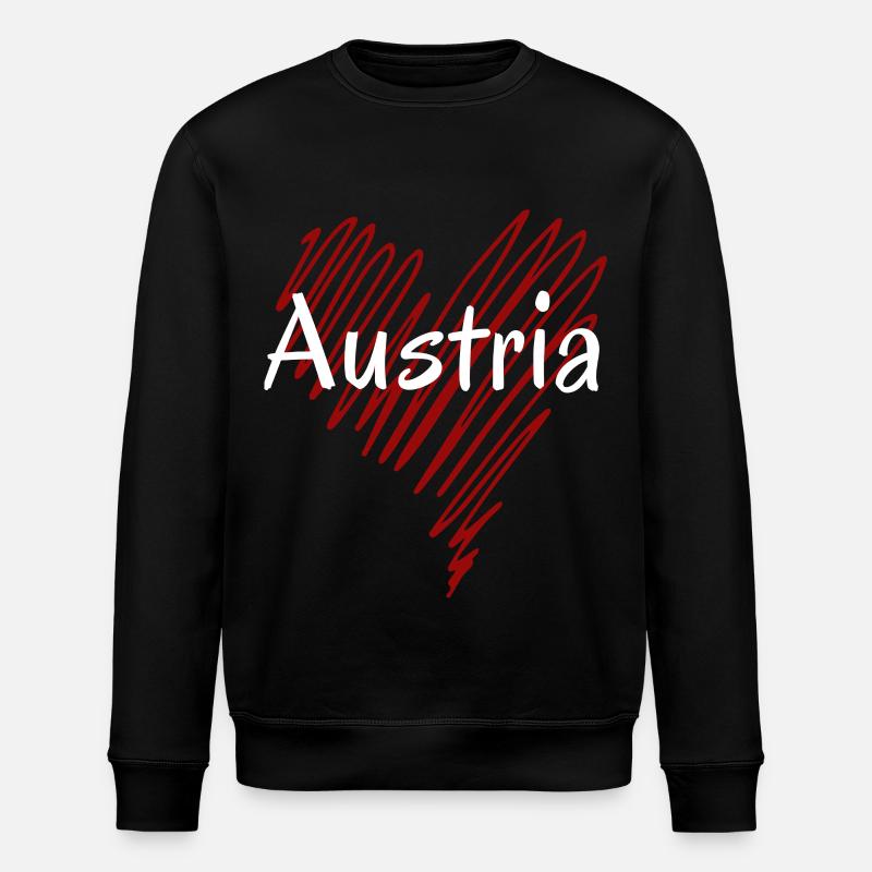 I love Austria, Austrian pride - Stanley/Stella ROLLER Unisex Organic Sweatshirt - black