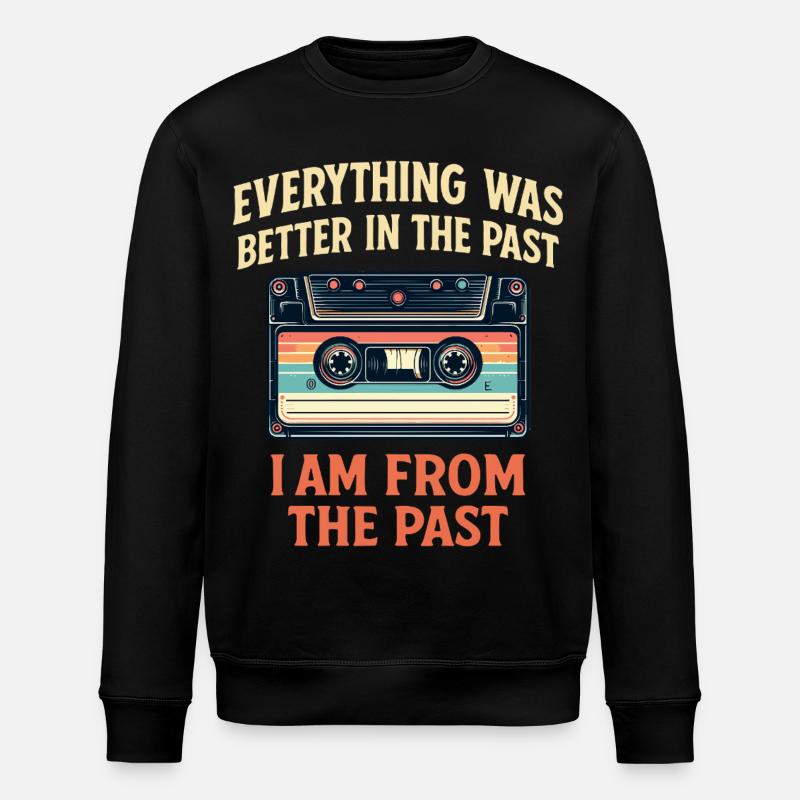 Alles war früher besser Kassette - Stanley/Stella Unisex Bio-Sweatshirt ROLLER - Schwarz