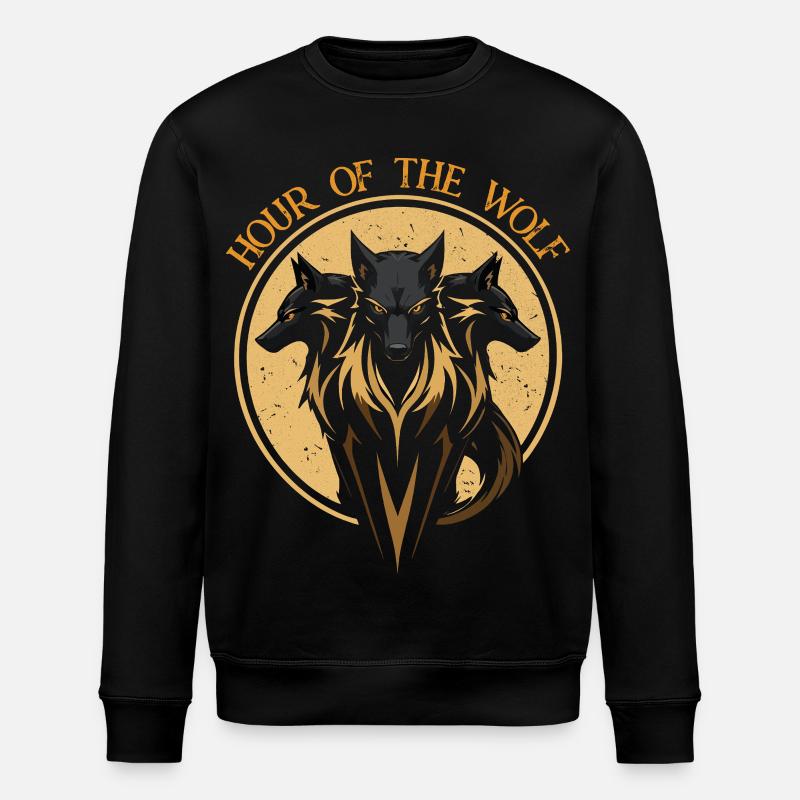 Ehre des Dreifachwolfs - Stanley/Stella Unisex Bio-Sweatshirt ROLLER - Schwarz