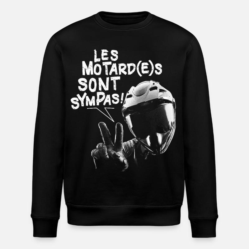 Motorrad Biker Zitat Biker Biker - Stanley/Stella Unisex Bio-Sweatshirt ROLLER - Schwarz