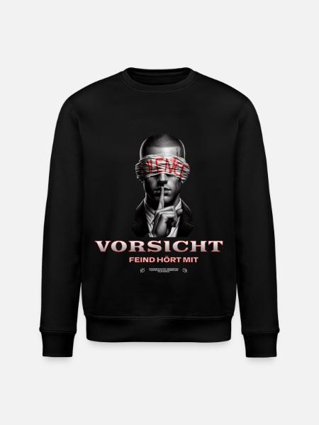 Funny vow of silence - Stanley/Stella ROLLER Unisex Organic Sweatshirt - black