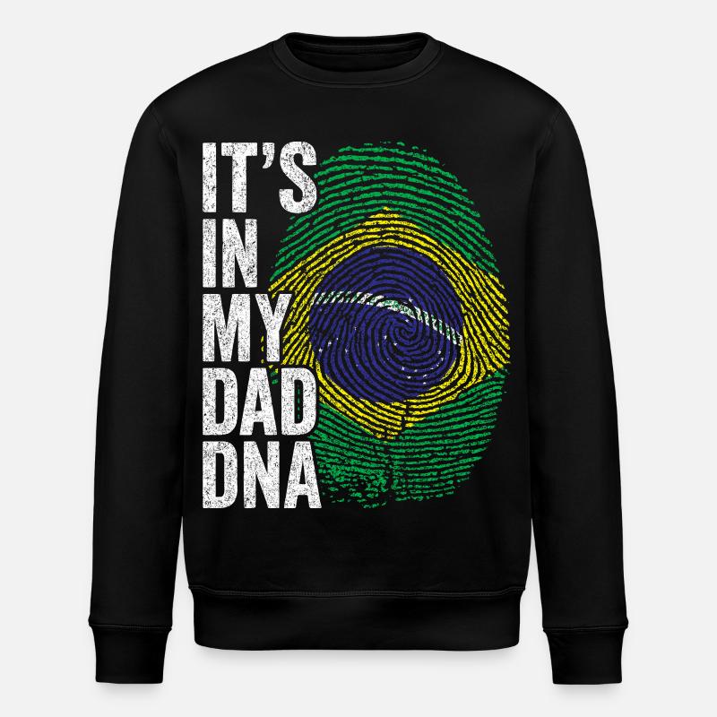 Drapeau Brésil Empreinte Papa Brésilien - Sweat bio ROLLER Stanley/Stella Unisexe - noir