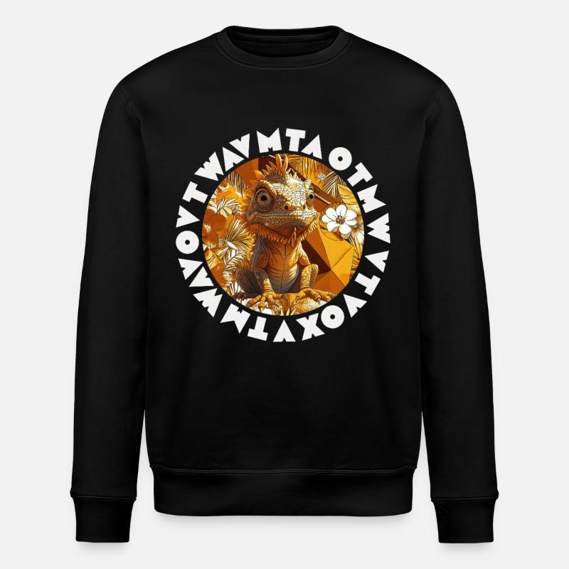 Caméléon Tropical Stylisé Exotique Graphique - Sweat bio ROLLER Stanley/Stella Unisexe - noir