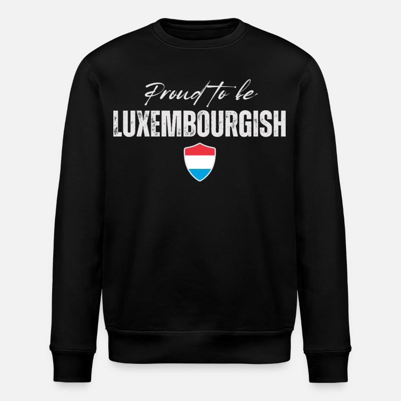 Drapeau du Luxembourg, fierté luxembourgeoise - Sweat bio ROLLER Stanley/Stella Unisexe - noir