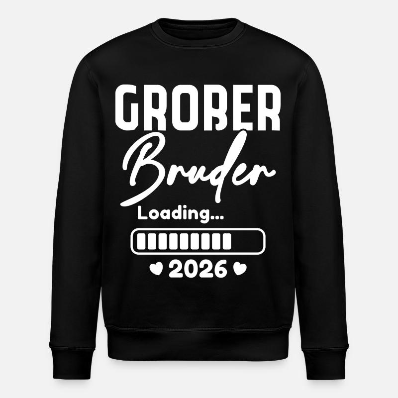 Großer Bruder 2026 - Stanley/Stella Unisex Bio-Sweatshirt ROLLER - Schwarz
