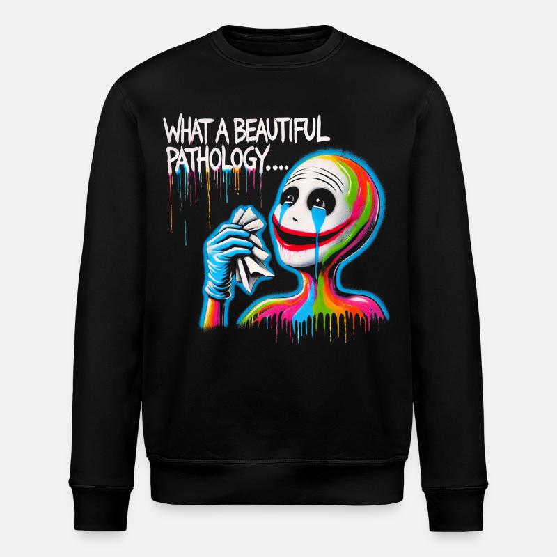 Clown arc-en-ciel endossant la pathologie - Sweat bio ROLLER Stanley/Stella Unisexe - noir