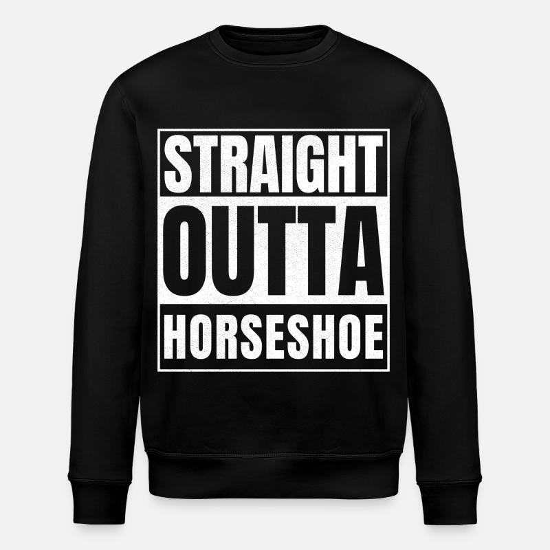 STRAIGHT OUTTA HORSESHOE - Stanley/Stella Unisex Bio-Sweatshirt ROLLER - Schwarz