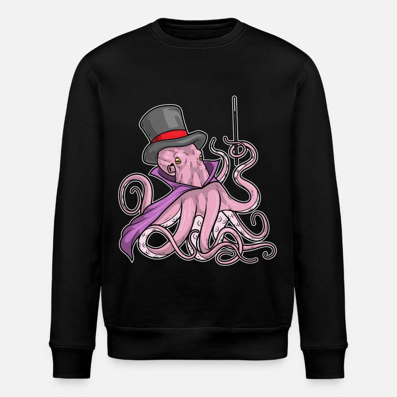 Baguette de sorcier pieuvre - Sweat bio ROLLER Stanley/Stella Unisexe - noir