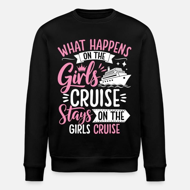 Mädchen Kreuzfahrt Spruch Design - Stanley/Stella Unisex Bio-Sweatshirt ROLLER - Schwarz