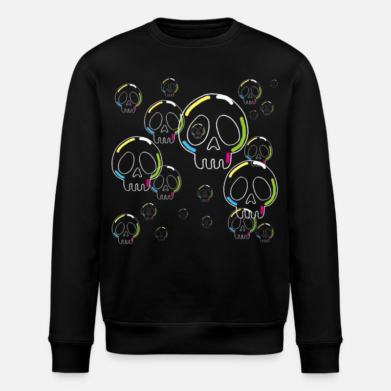 Seltsame Seifenschädel - Stanley/Stella Unisex Bio-Sweatshirt ROLLER - Schwarz