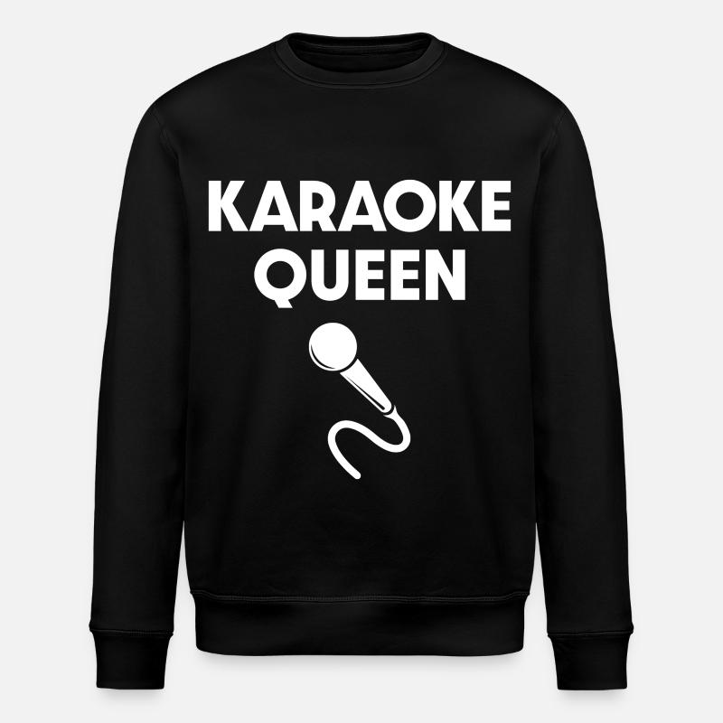 Karaoke Queen Microphone - Stanley/Stella ROLLER Unisex Organic Sweatshirt - black