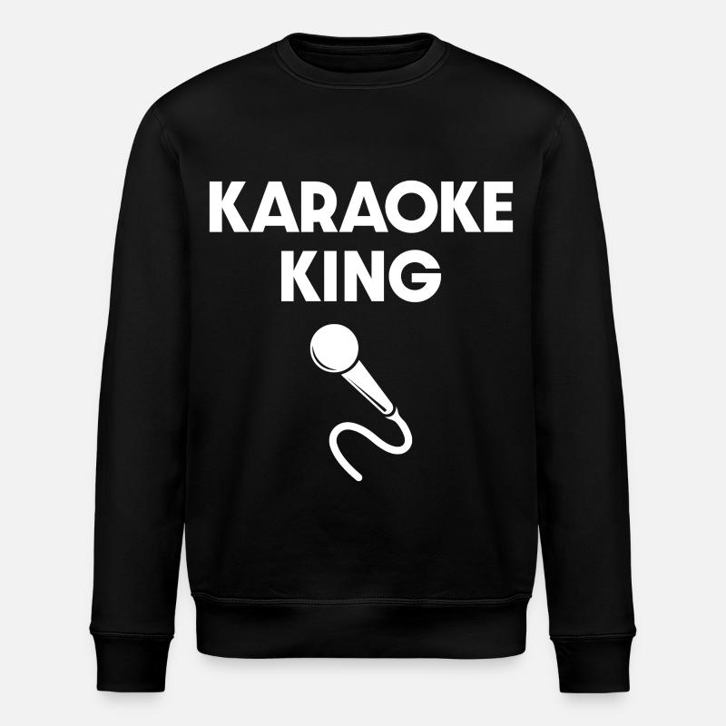 Karaoke King Mikrofon - Stanley/Stella Unisex Bio-Sweatshirt ROLLER - Schwarz