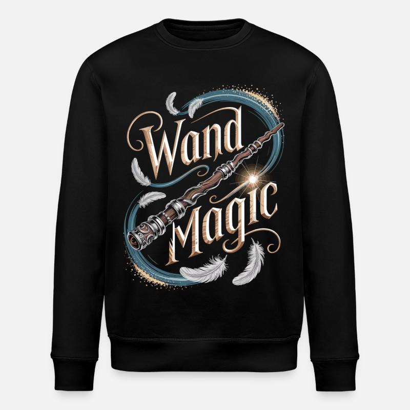 Wall Magic Wand Design - Stanley/Stella ROLLER Unisex Organic Sweatshirt - black