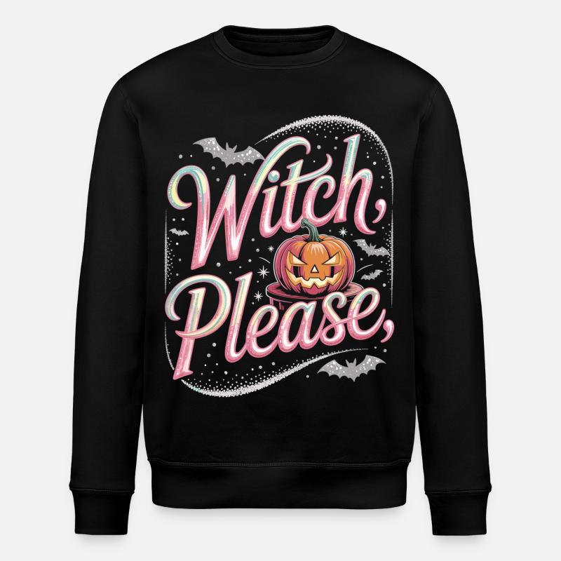 Motif citrouille sorcière d'Halloween - Sweat bio ROLLER Stanley/Stella Unisexe - noir