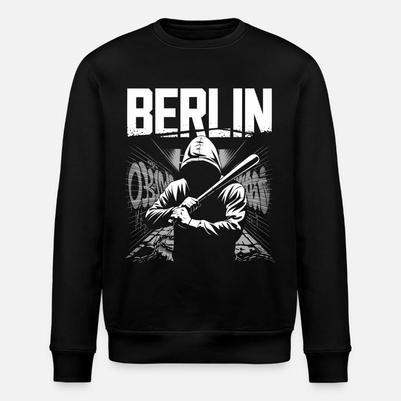 Berlin Street Art Graffiti Design - Sweat bio ROLLER Stanley/Stella Unisexe - noir