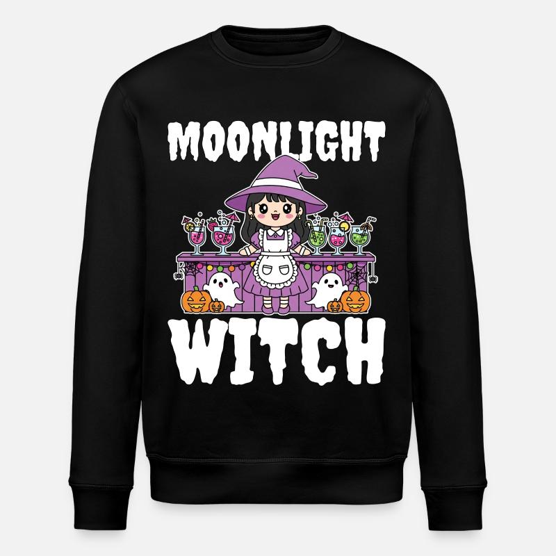 MOONLIGHT WITCH - WITCH HALLOWEEN - Stanley/Stella ROLLER Unisex Organic Sweatshirt - black
