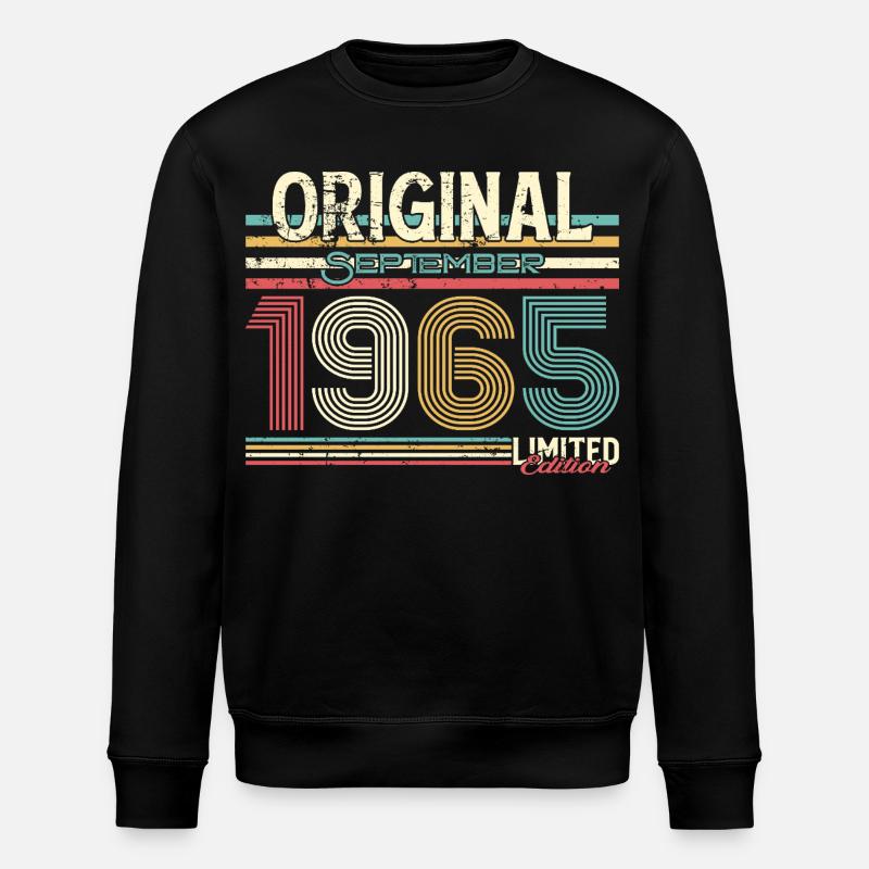 Retro September 1965 Design - Stanley/Stella Unisex Bio-Sweatshirt ROLLER - Schwarz