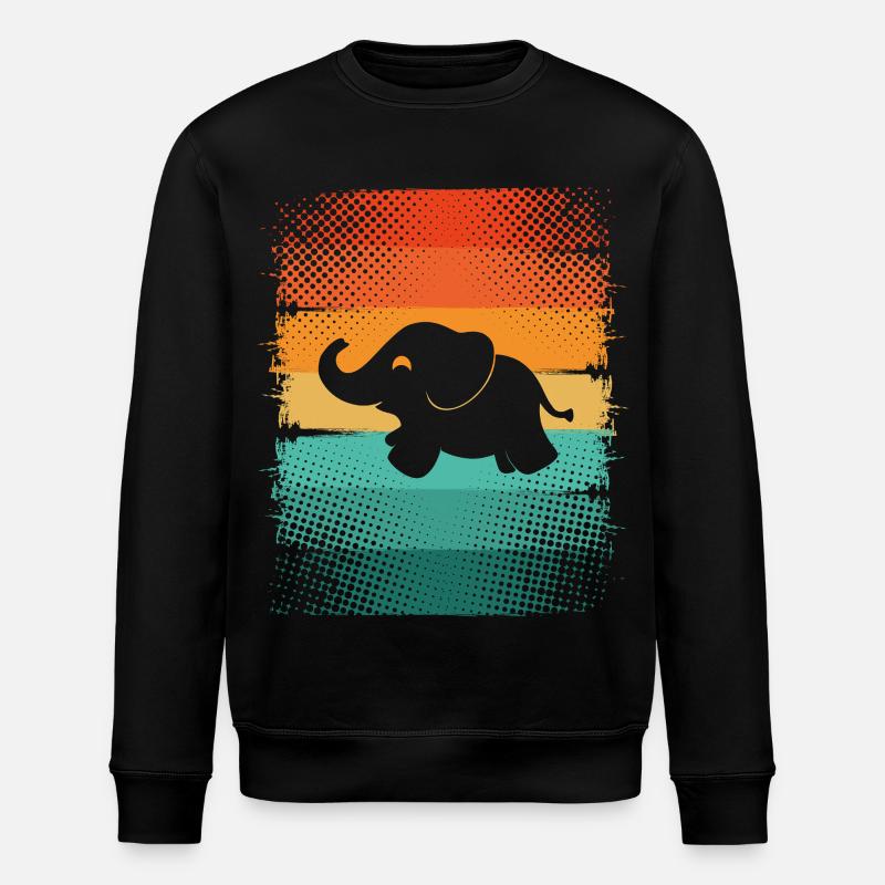 Elefant - Stanley/Stella Unisex Bio-Sweatshirt ROLLER - Schwarz
