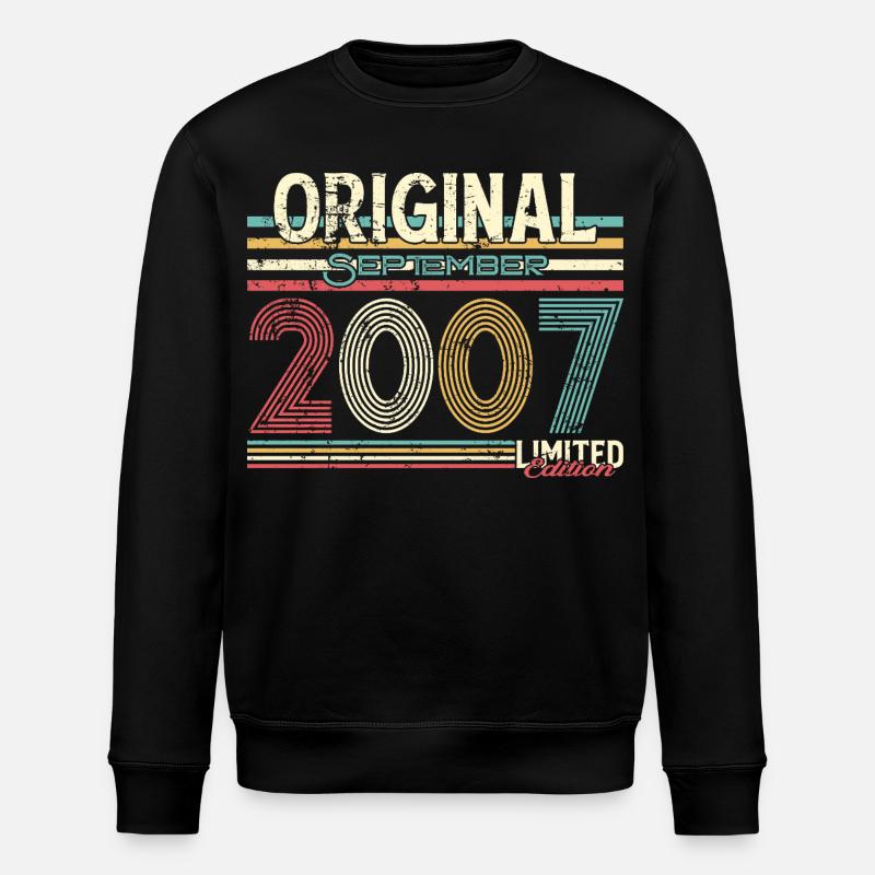 Design rétro de septembre 2007 - Sweat bio ROLLER Stanley/Stella Unisexe - noir