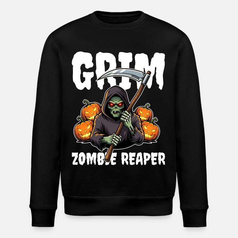GRIM ZOMBIE REAPER - ZOMBIE HALLOWEEN - Sweat bio ROLLER Stanley/Stella Unisexe - noir