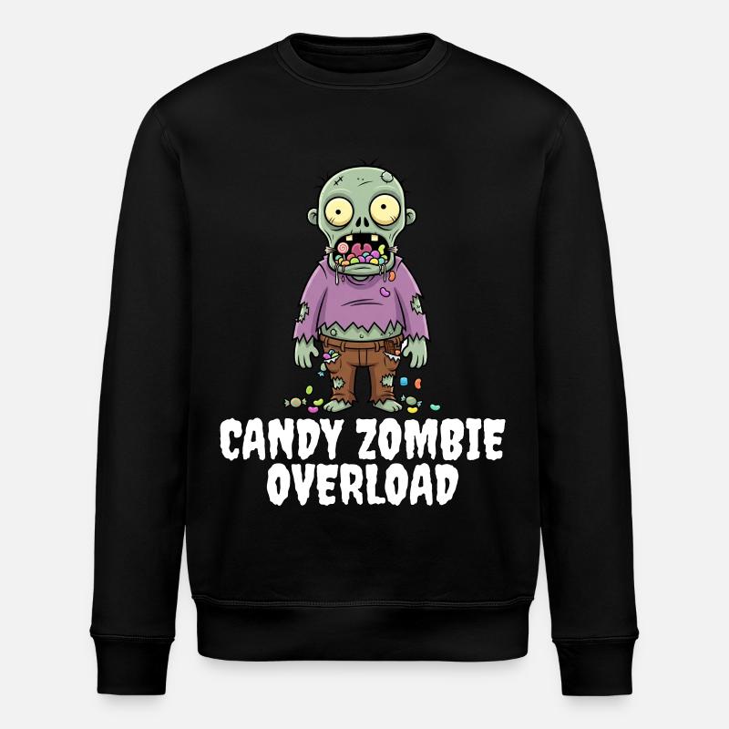 CANDY ZOMBIE OVERLOAD - ZOMBIE HALLOWEEN - Stanley/Stella Unisex Bio-Sweatshirt ROLLER - Schwarz