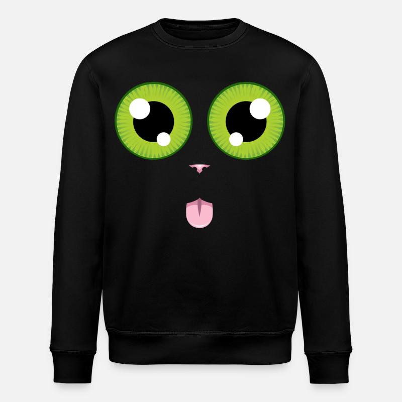 Le chat tire la langue - Sweat bio ROLLER Stanley/Stella Unisexe - noir