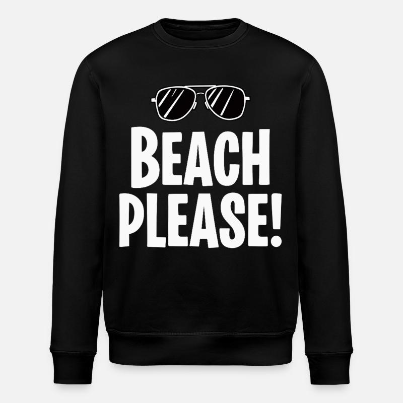 Strandurlaub Sonnenbrille Spruch - Stanley/Stella Unisex Bio-Sweatshirt ROLLER - Schwarz