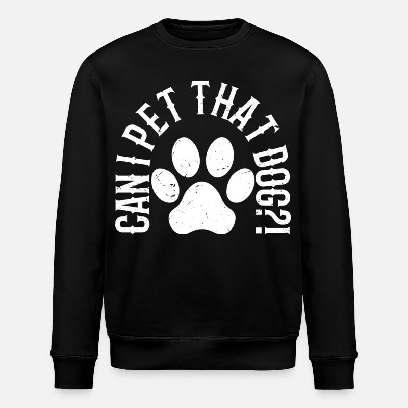 Patte de chien avec lettrage - Sweat bio ROLLER Stanley/Stella Unisexe - noir