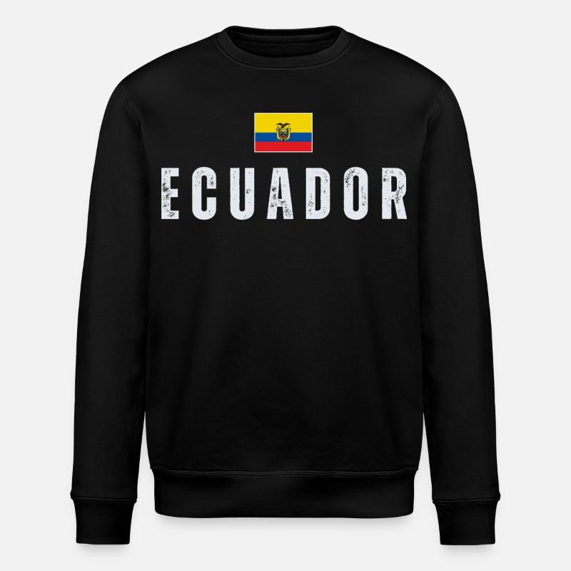 Drapeau de l'Équateur, j'aime l'Équateur - Sweat bio ROLLER Stanley/Stella Unisexe - noir