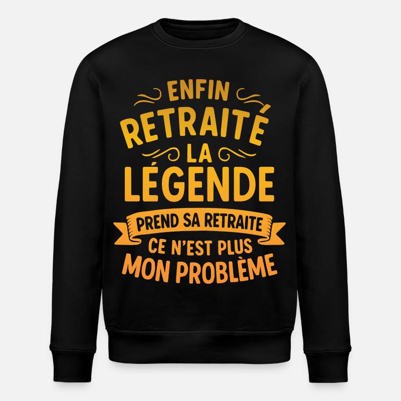 Ruhestand Legende Ruhestand - Stanley/Stella Unisex Bio-Sweatshirt ROLLER - Schwarz