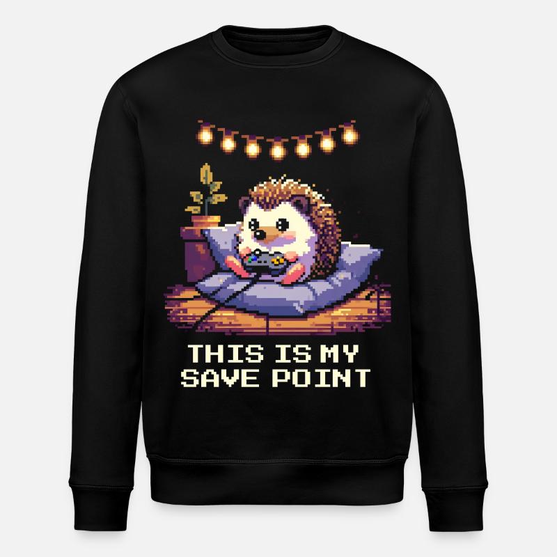 Mein Hygge Speicherpunkt - Stanley/Stella Unisex Bio-Sweatshirt ROLLER - Schwarz