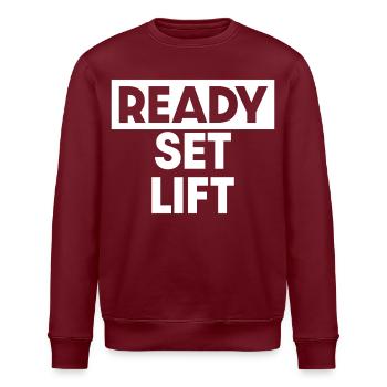 Ready Set Lift - Stanley/Stella Unisex Bio-Sweatshirt ROLLER - Burgunderrot - Vorne - Nik (191cm)