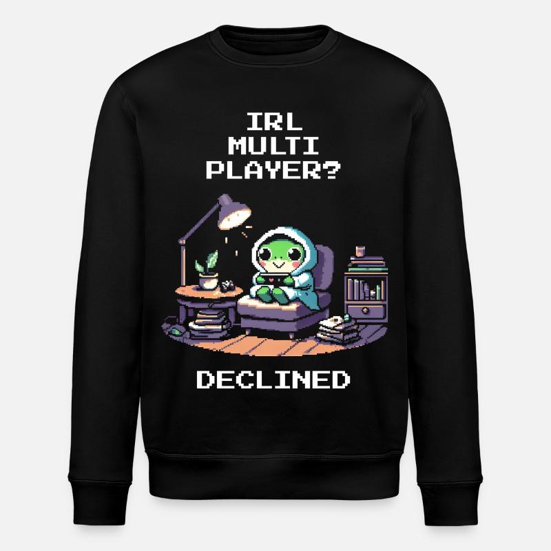 IRL-Multiplayer: abgelehnt | Introvertiert Humor - Stanley/Stella Unisex Bio-Sweatshirt ROLLER - Schwarz