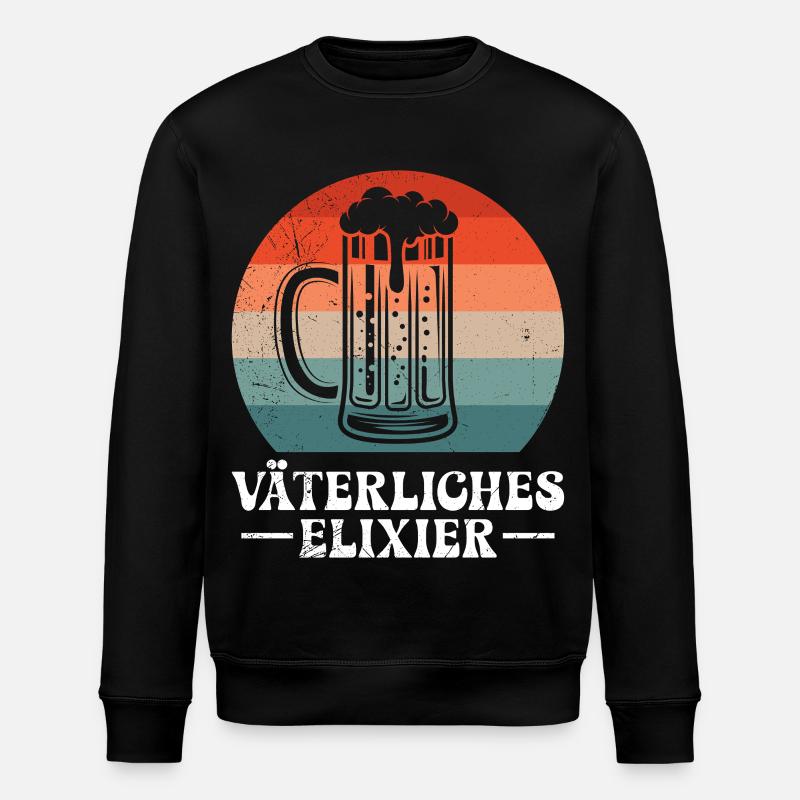 Vaterschaft VÄTERLICHES ELIXIER Lustiges - Stanley/Stella Unisex Bio-Sweatshirt ROLLER - Schwarz