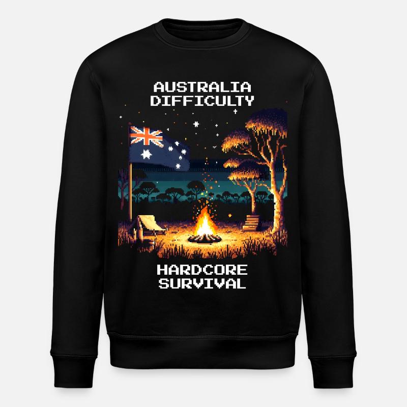 Australien: Hardcore-Survival | Outback - Stanley/Stella Unisex Bio-Sweatshirt ROLLER - Schwarz