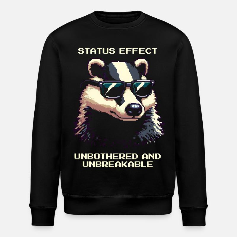 Status-Effekt: Unerschütterlich | Dachs Wald - Stanley/Stella Unisex Bio-Sweatshirt ROLLER - Schwarz