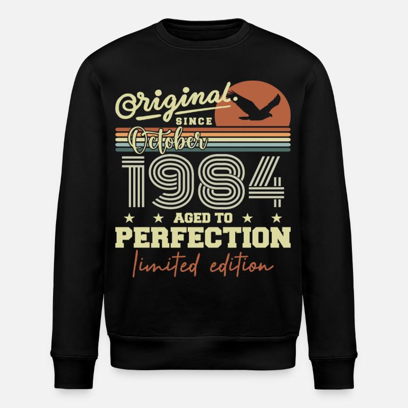 1984 Octobre 1984 anniversaire octobre 1984 - Sweat bio ROLLER Stanley/Stella Unisexe - noir