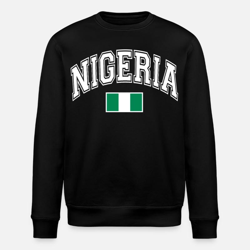 Nigeria Flagge - Stanley/Stella Unisex Bio-Sweatshirt ROLLER - Schwarz